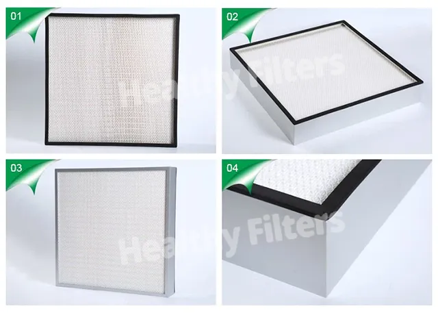 Custom Industrial HEPA H14 Pleated Air Filter FFU details01