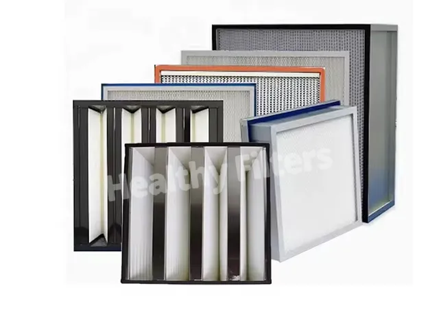 Custom Industrial HEPA H14 Pleated Air Filter FFU details04