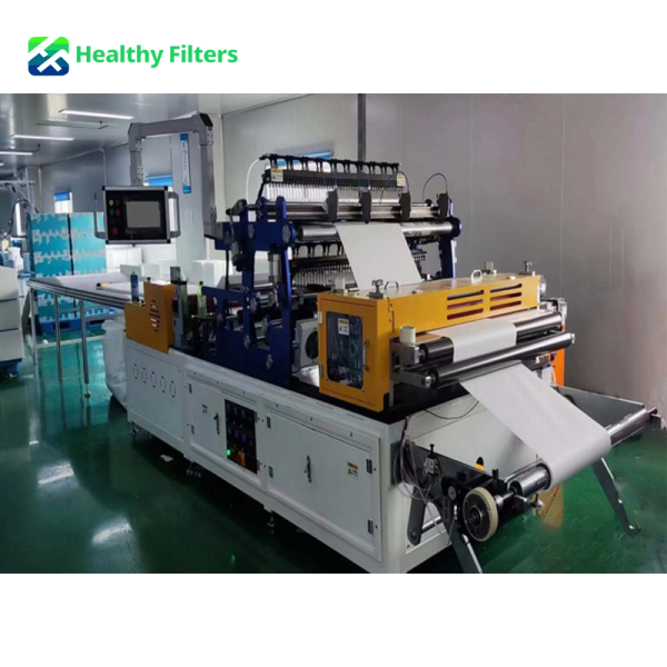V Bank Activated Carbon Pleated Media Compact Air Filter Industrial Chemical Odor Removal 4V-Cell
