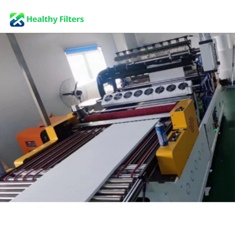 V Bank Activated Carbon Pleated Media Compact Air Filter Industrial Chemical Odor Removal 4V-Cell