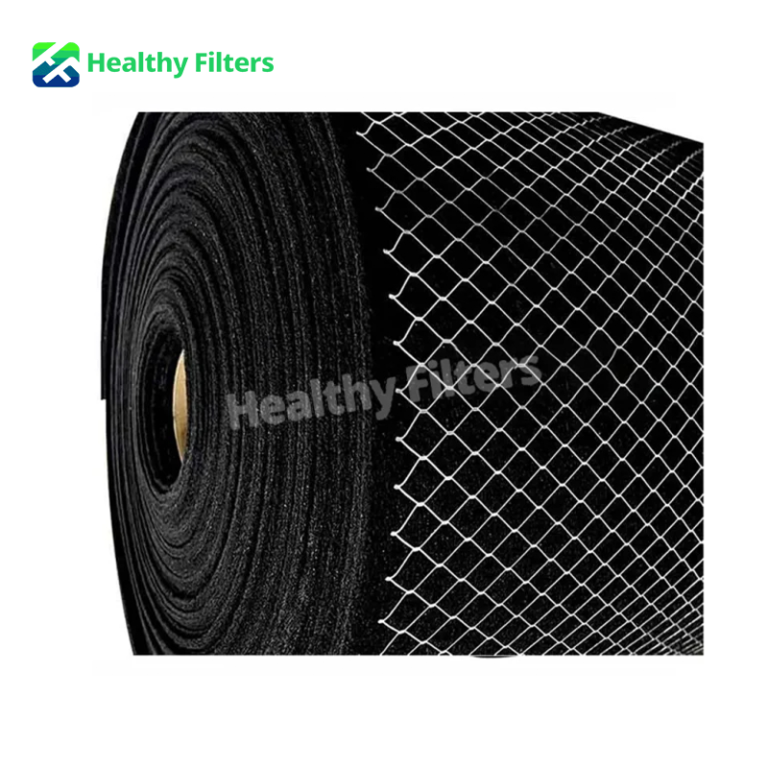 Activated Carbon Metal Mesh Laminated Synthetic Fiber Material Wire Air Pre Filter Media Roll03