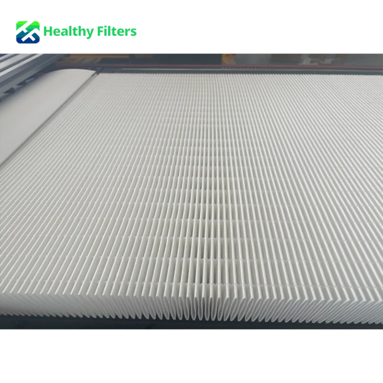 V Bank Activated Carbon Pleated Media Compact Air Filter Industrial Chemical Odor Removal 4V-Cell