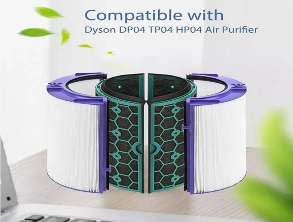 Air Purifier Filter Replacement for Dyson HP04 TP04 DP04 HEPA Activated Carbon Filter Sealed Two Stage 360-degree Filter System-3