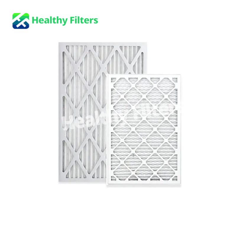 AC Furnace Aluminum Frame Folded Primary Air Panel Pre-Filter Medium Efficiency Filter