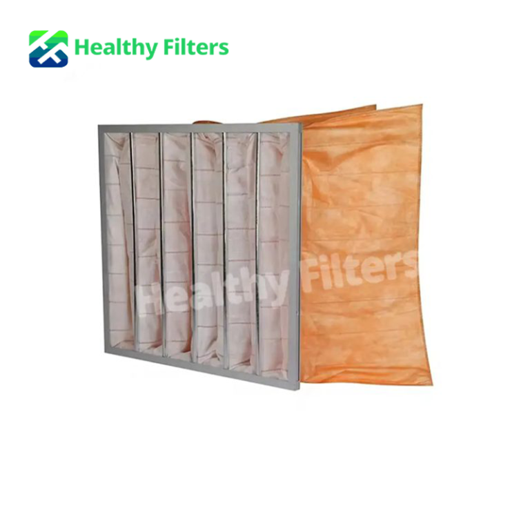 Synthetic Fiber Pocket Filters Bag Air Filter F6 F7 F8 F9 with High Dust Capacity for HVAC AC System