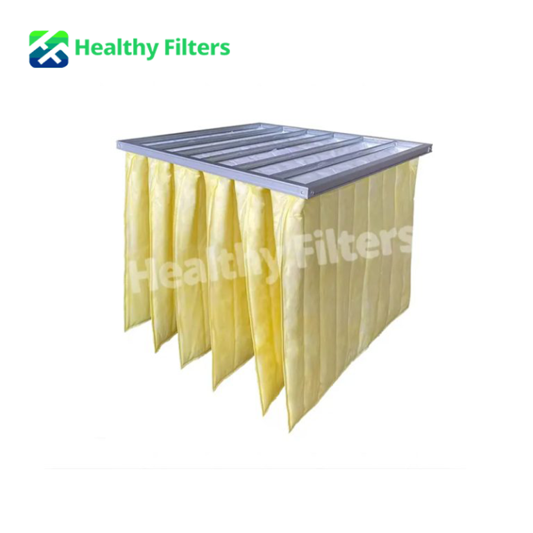 Synthetic Fiber Pocket Filters Bag Air Filter G3 G4 F5 F6 F7 F8 F9 With Aluminum Frame For HVAC AC