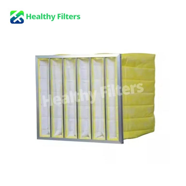 F7 Medium Efficiency Pocket Filter Bag Filter Pink Glass Fiber Bag Filter