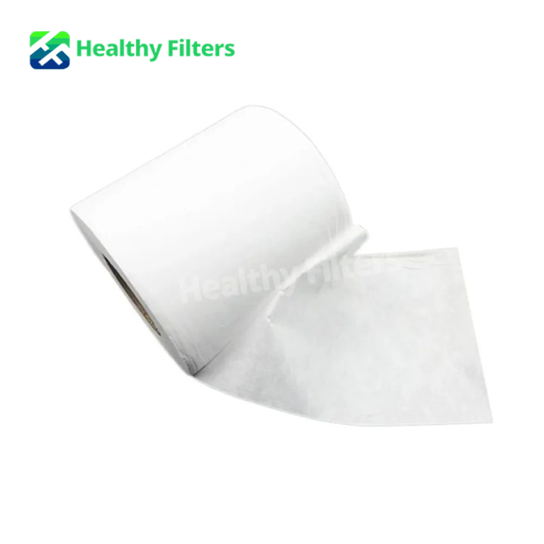 H13 H14 Fiberglass PP Fiber Hepa Media Filter Paper Roll Mini Pleat HEPA Filter Media Pack04
