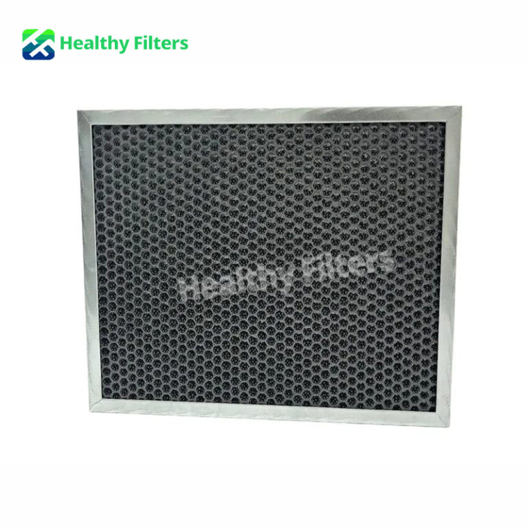 Aluminum Cardboard Frame Plastic Honeycomb Activated Carbon Particle Range Hood Ventilation System Plate Type Activated Carbon Filte (1)