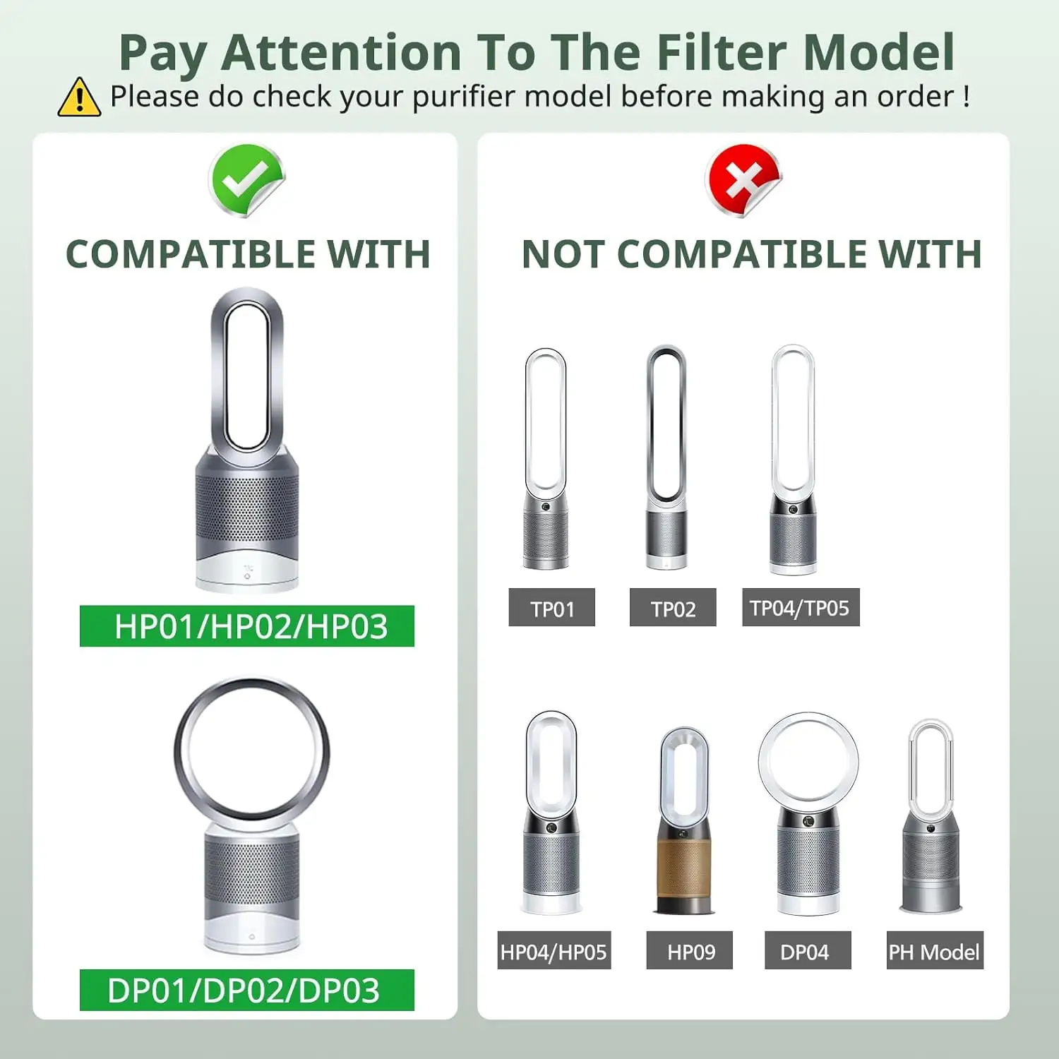 HEPA Filter Replacement Compatible with Dyson HP01 HP02 DP01 DP02 Desk Purifiers Fit for Dyson Pure Hot Cool Link Air Purifier Filte (1)