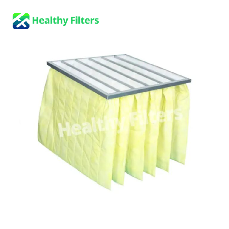 Synthetic Fiber Pocket Filters Bag Air Filter F6 F7 F8 F9 with High Dust Capacity for HVAC AC System