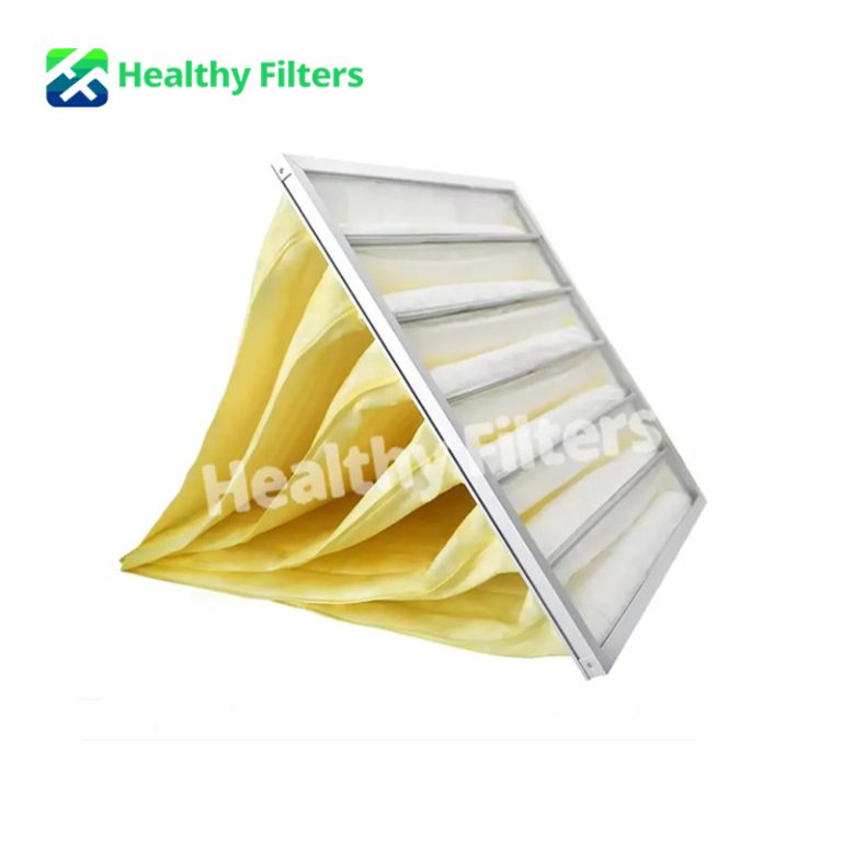 Synthetic Fiber Pocket Filters Bag Air Filter G3 G4 F5 F6 F7 F8 F9 With Aluminum Frame For HVAC AC