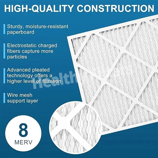 AC Furnace Aluminum Frame Folded Primary Air Panel Pre-Filter Medium Efficiency Filter (1)