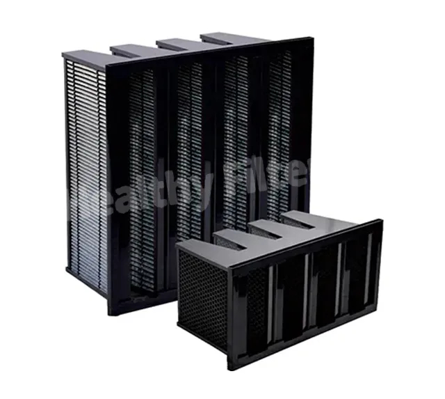 Activated V Bank Activated Carbon Filter Combined V Bank Air Filters for Plastic Activated Filter (1)