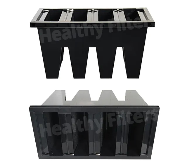 Activated V Bank Activated Carbon Filter Combined V Bank Air Filters for Plastic Activated Filter (1)