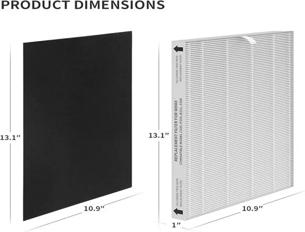Effective True Hepa Replacement Filter for Winix C545 H13 Grade Hepa Filter Activated Carbon Filte (1)