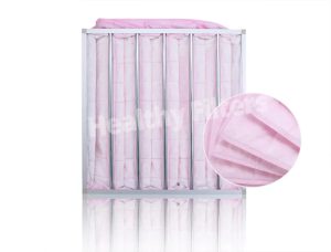 F7 Medium Efficiency Pocket Filter Bag Filter Pink Glass Fiber Bag Filter (1)