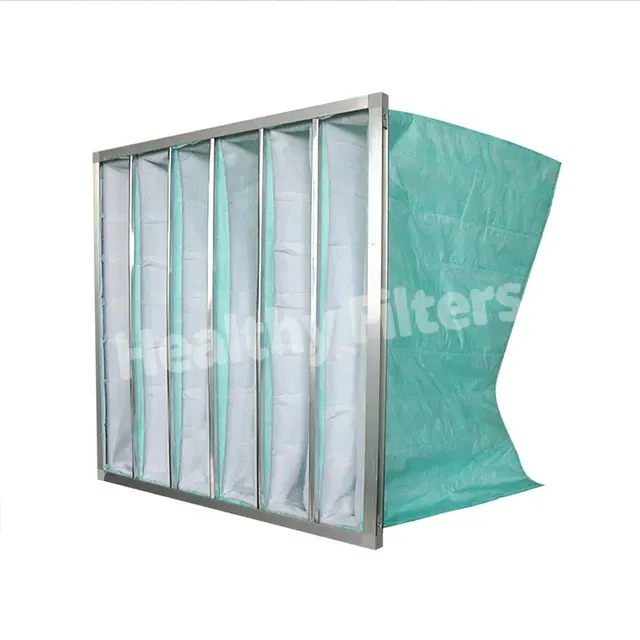 F7 Medium Efficiency Pocket Filter Bag Filter Pink Glass Fiber Bag Filter (1)