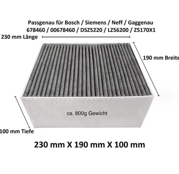 Filter replacement Suitable for Siemens_Bosch_Neff DSZ5201 LZ56200 range hood filter (1)