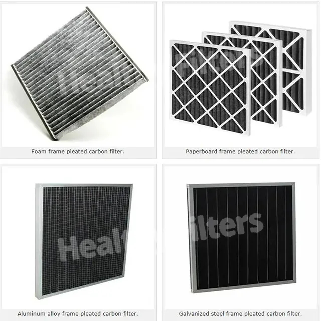 G3 G4 Primary Efficiency Activated Carbon Panel Performance Folding Aluminum Alloy Pre Air Filter Cardboard Honeycomb details
