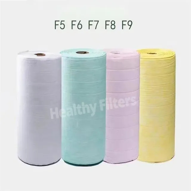 G4 F5 F6 F7 F8 F9 Synthetic Fiber Roll Pocket Filter Material Air Filter Paper Media for HVAC Ventilation (1)