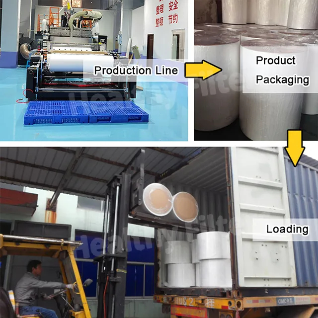 H13 H14 Fiberglass PP Fiber Hepa Media Filter Paper Roll Mini Pleat HEPA Filter Media Pack (1)