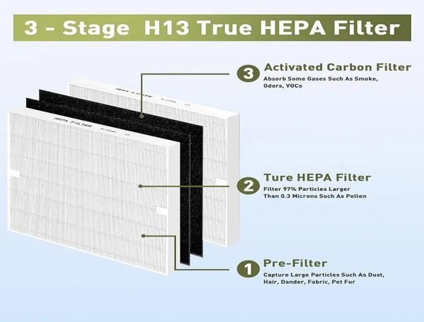 H13 OEM Replacement True HEPA Filter Compatible with Coway Airmega AP-1512HH (1)