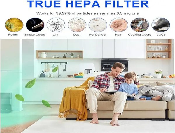H13 OEM Replacement True HEPA Filter Kit Compatible with MK03 Air Filter 4-in-1 High-Efficiency H13 HEPA Air Filter (1)