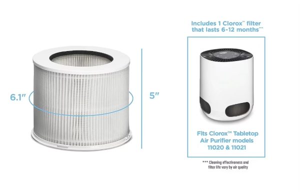 H13 Replacement True HEPA Filter Compatible with Clorox (11020) Tabletop (1)