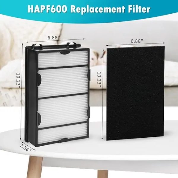 HAPF600 HEPA Filter Replacement for Holmes Air Purifier Filter Compatible with HAPF8650 HAP615 HAP625 HAP650 HAPF600D