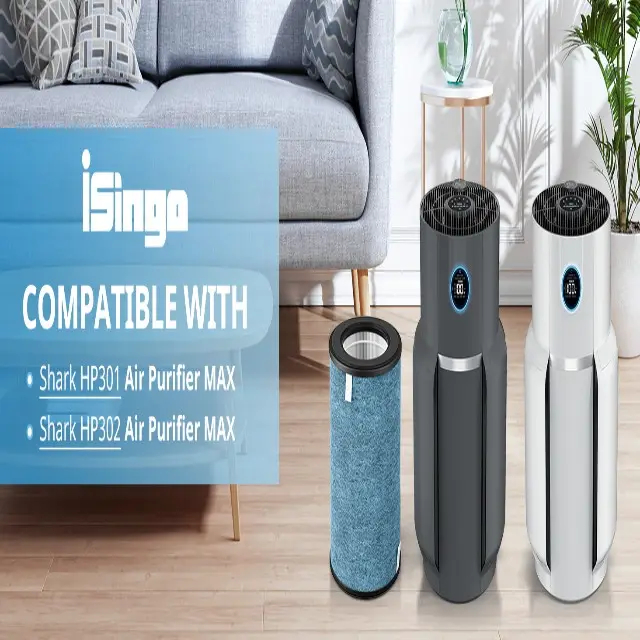 HP302 Replacement Filter Compatible with Shark HP302 HP301 Air Purifier MAX HP200 Series 3-in-1 H13 Grade True HEPA Filte (1)