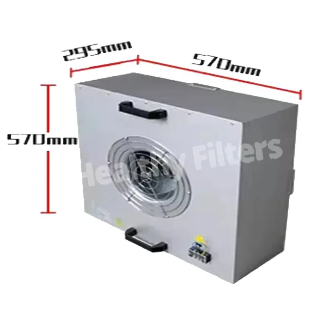 Healthy Filters Factory Supply High Quality H13 H14 U15 FFU Hepa Filter with Fan for Clean Room (1)
