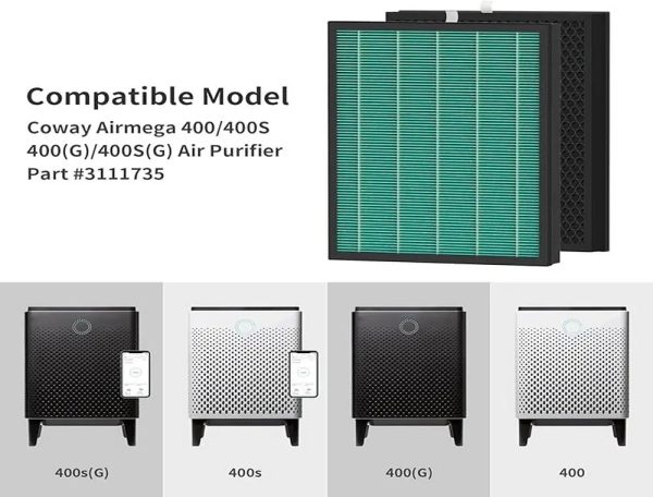 Hepa filter replacement for Cowway air purifier filter activated carbon filter replacement for Cowway Airmega 400_400S