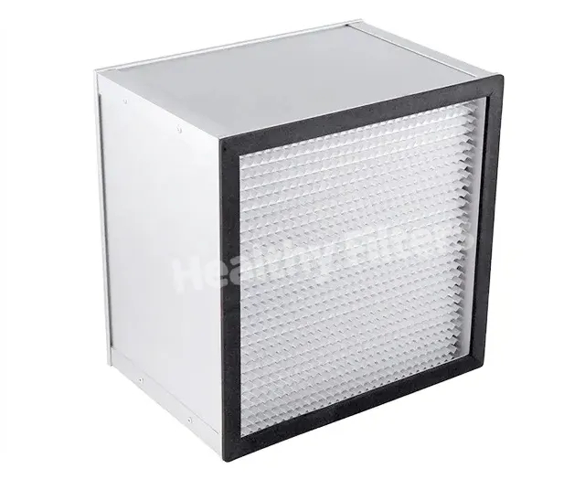High Efficiency Industrial HVAC H13 Filtering 0.3 Microns Deep Pleated Fiberglass Hepa Filter (1)