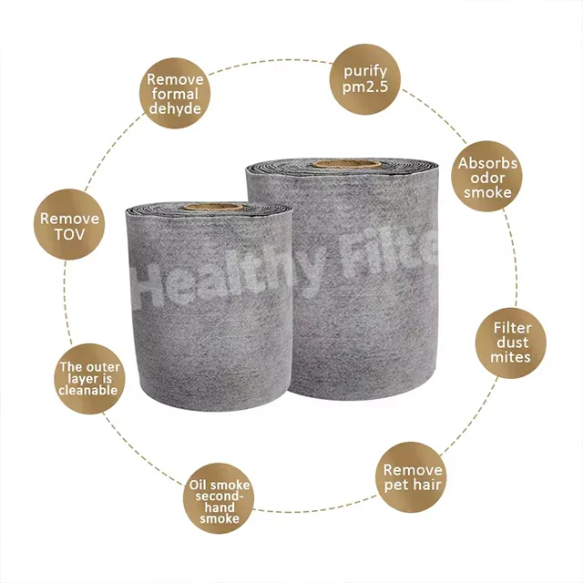 Supply Cabin Air Filters Paper High Efficiency HEPA Adsorption 3 Layers Activated Cloth Sandwich Carbon Filter Media factory
