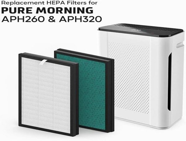 True HEPA Replacement Air Filter Compatible with Pure Morning APH260 (1)