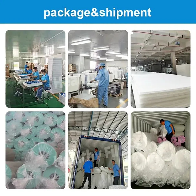 White Spray Paint Booth Ceiling Filter Media Polyester Cotton Fabric Filter Cloth Hepa For G2_G3_G4_F5 (1)