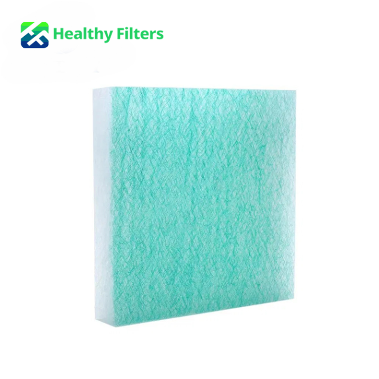 Customized Green and White Spray Paint Initial Effect Paint Mist Fiber Cotton Plate Air Filter