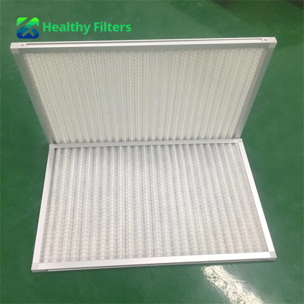 Customized Panel Pleated Pre 20*20*1 24*24*1 Aluminum Frame Air Washable Metal Filter