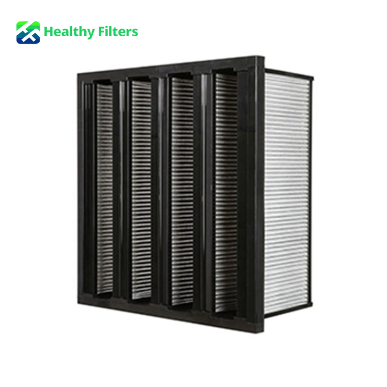 4V V Bank Activated Carbon Air Filter with Galvanized Frame