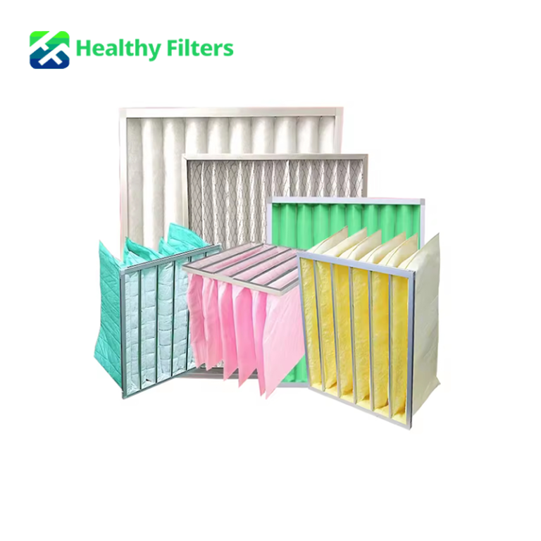 Bag Medium Synthetic Fiber Filter F6 F7 F8 Filter Fiberglass Pocket Air Filter