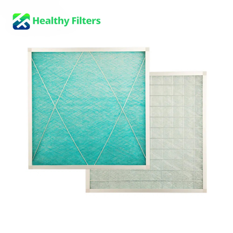 Customized Green and White Spray Paint Initial Effect Paint Mist Fiber Cotton Plate Air Filter