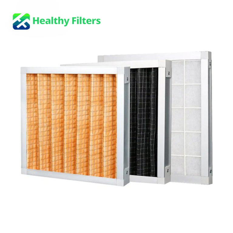 G3/G4 Activated Carbon Aluminum Frame HVAC Medium Efficiency Filter Plate for Air Conditioning Systems