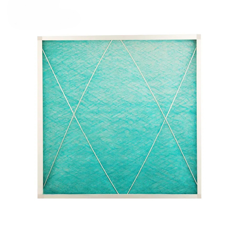 Customized Green and White Spray Paint Initial Effect Paint Mist Fiber Cotton Plate Air Filter