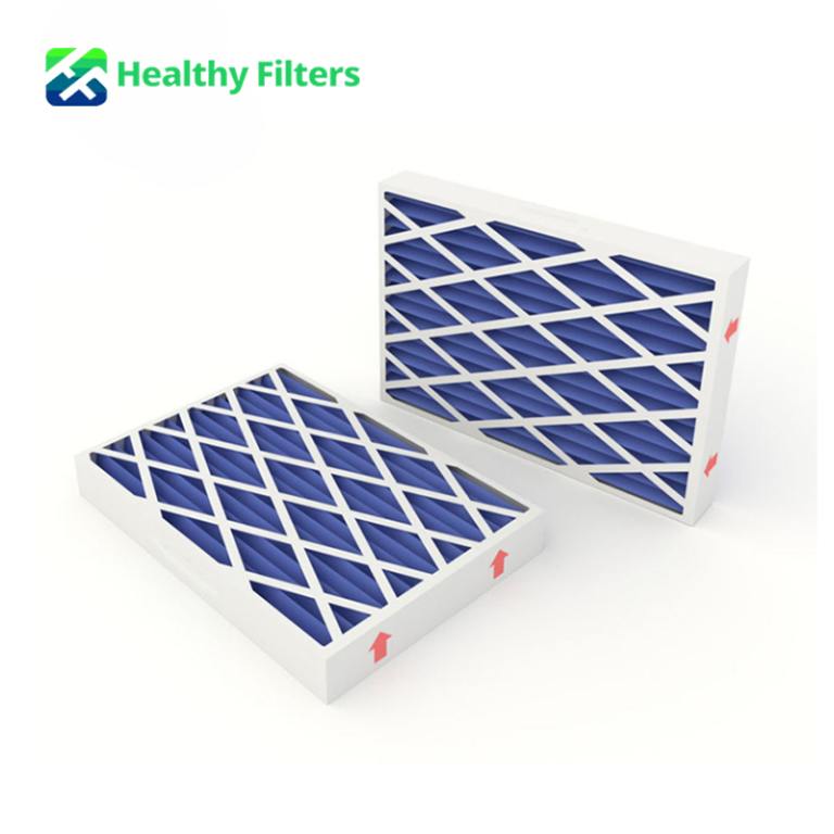 Customized Merv 6 Merv 8 Merv 11 Merv 13 Cardboard Frame Pleated Panel AC Furnace HVAC Air Filter