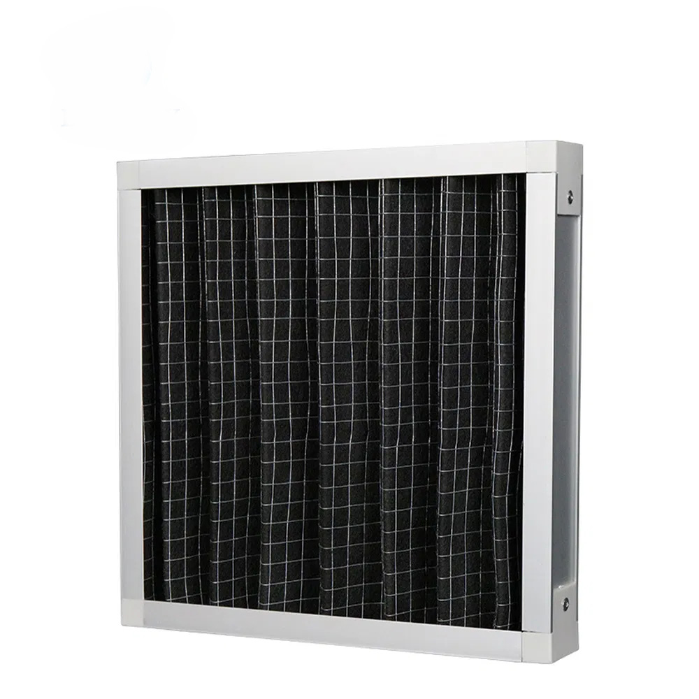 G3/G4 Activated Carbon Aluminum Frame HVAC Medium Efficiency Filter Plate for Air Conditioning Systems