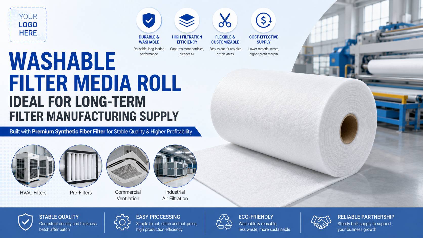 Washable Filter Media Roll