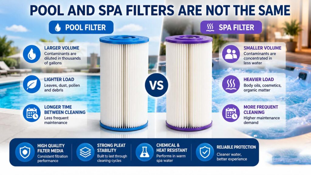 Spa Filter vs. Pool Filter