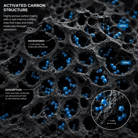 Activated carbon adsorption diagram