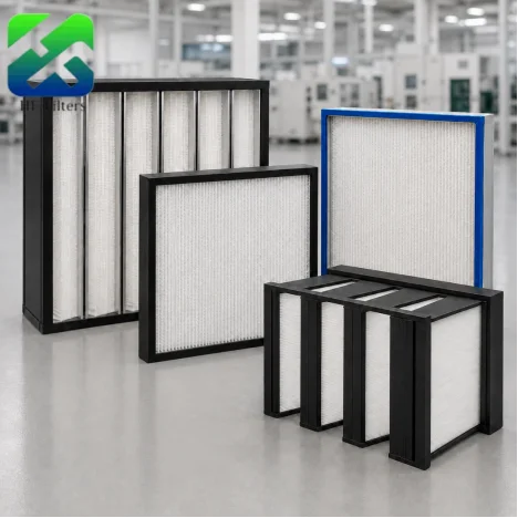 Industrial HEPA and V-bank air filters lineup